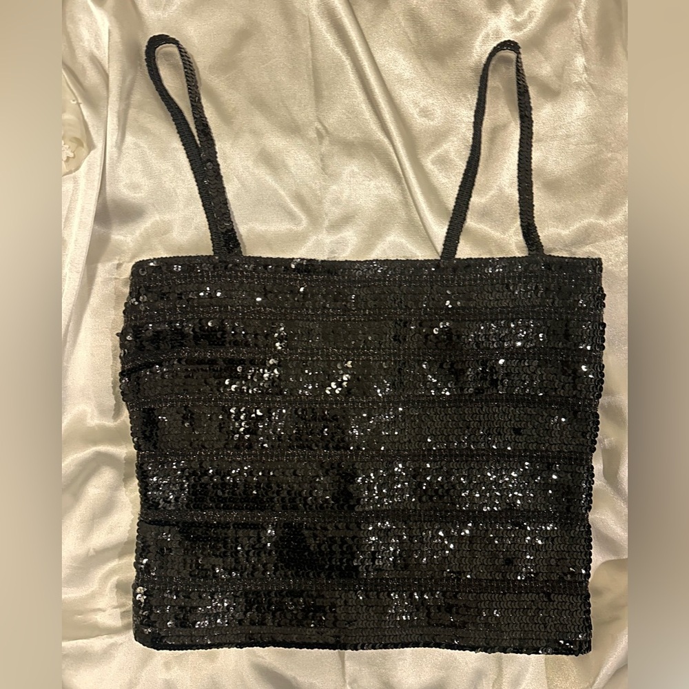 LA PERLA VIntage Black Sequin corset. #030 - Picture 3 of 8